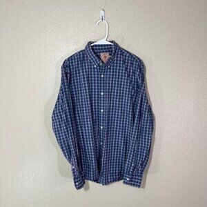 J Press Shirt Mens XL Blue Purple Check Long Sleeve Button Down